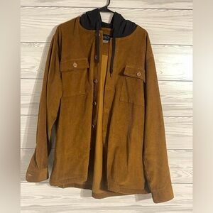 Hooded Corduroy Shirt Jacket